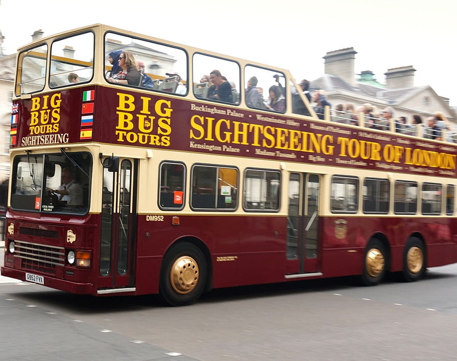 A sight-seeing bus