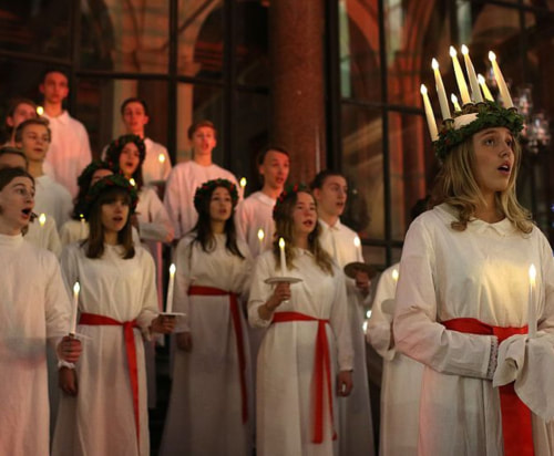 a celestial choir singing